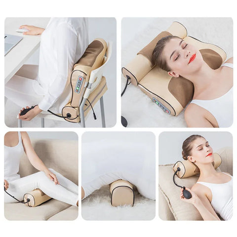 Jinkairui Neck Massage Pillow - Cervical Traction & Hot Compress