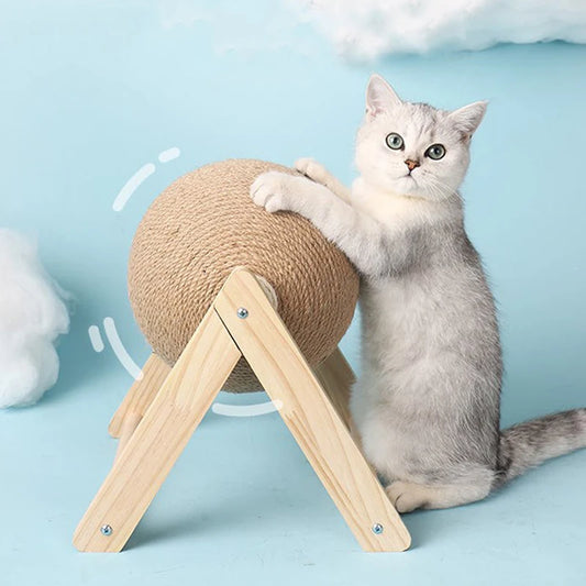 Cat Scratching Ball Toy Kitten Sisal Rope Toy for Furniture Protection