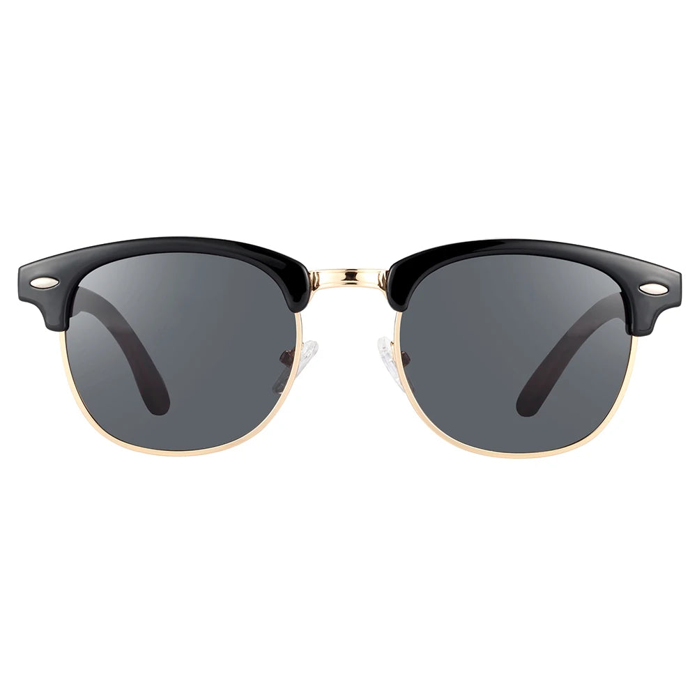 BARCUR Walnut Polarized Wooden Sunglasses – Handmade UV400 Unisex Eyewear