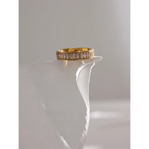 Yhpup Stainless Steel Cubic Zirconia Ring - Exquisite Engagement and Wedding Jewelry for Women