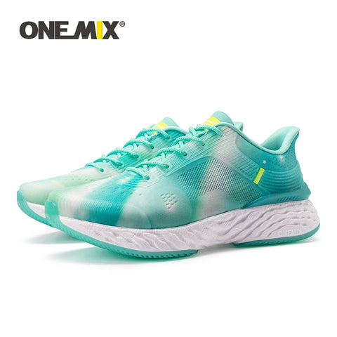 ONEMIX Summer Breathable Mesh Sneakers for Women - Lightweight Jacquard Gradient Jogging Shoes