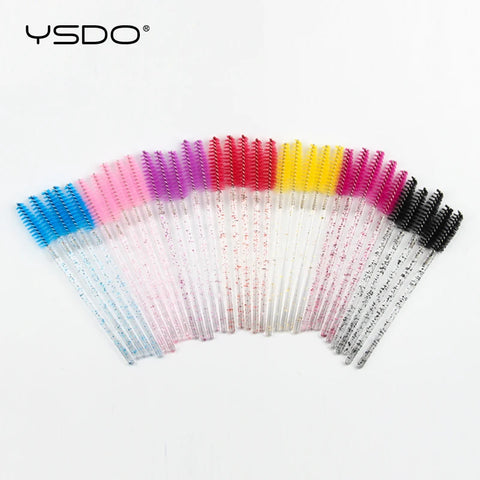 Crystal Eyelash Brushes with Diamond Handle