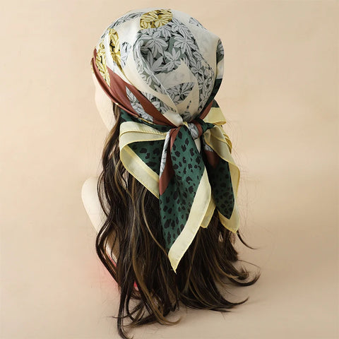 Elegant 70x70cm Silk Feeling Scarf
