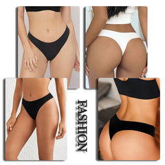 FINETOO 4PCS Silk Satin Seamless Underwear