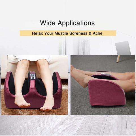 Electric Foot Massager with Heating Therapy - Shiatsu Kneading Roller for Relaxation and Pain Relief