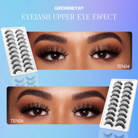 GROINNEYA 3D Mink Lashes - 5/10 paar