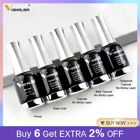 Venalisa Tempered Top Coat Nagellak Gel - 111 Kleuren 