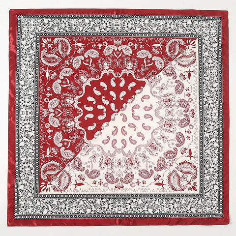 Elegant Satin Square Scarf for Women