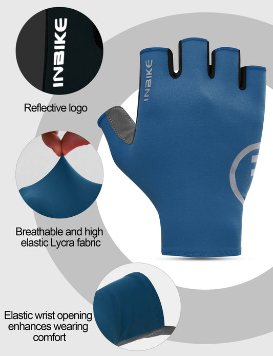 INBIKE Zomer MTB Fiets Handschoenen voor Heren - Halfvinger Gel Gevoerde Fiets Handschoenen