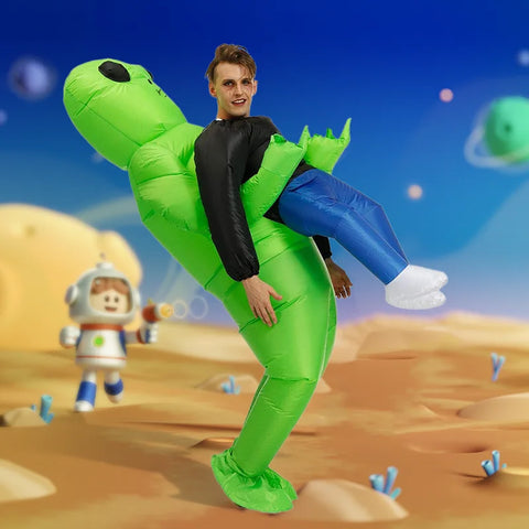 ET Alien Inflatable Suit - Scary Green Alien Costume