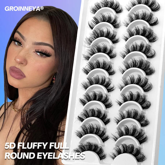 GROINNEYA 3D Mink Lashes - 5/10 Pairs