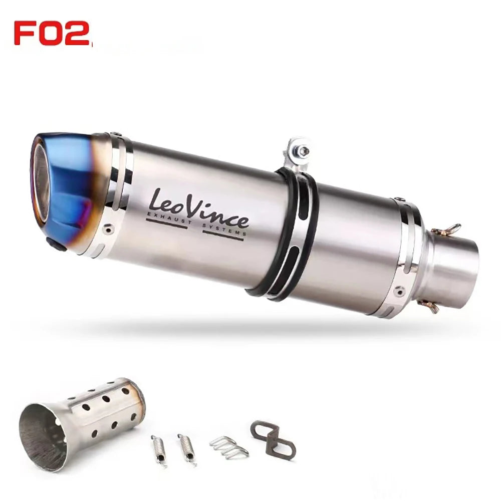 51mm Motorcycle Exhaust Muffler Pipe LeoVince Escape Moto