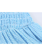 TFMLN 2025 Summer Women's Sweet Plaid Dress