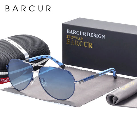 BARCUR Klassieke gepolariseerde zonnebril - UV400-verlooplens, unisex