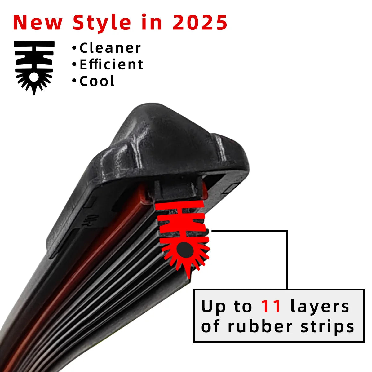 2025 New Style 11 Layers Rubber Car Wipers