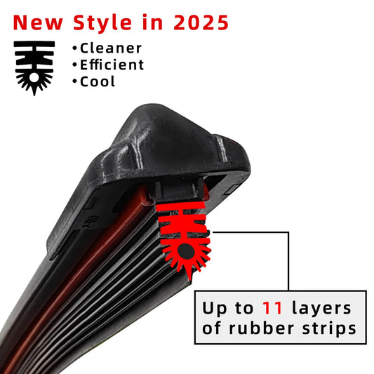 2025 New Style 11 Layers Rubber Car Wipers