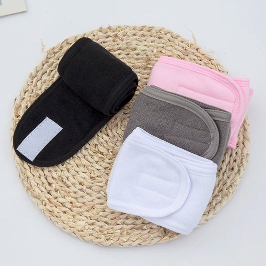 Verstelbare Spa Gezichtsyoga Hoofdband voor Dames - Zachte Badstof Haar Make-up Accessoire 