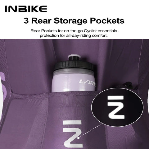 INBIKE Men's Cycling Long Sleeve Breathable MTB Jersey – Comfortable Road Bike Top with Pocket