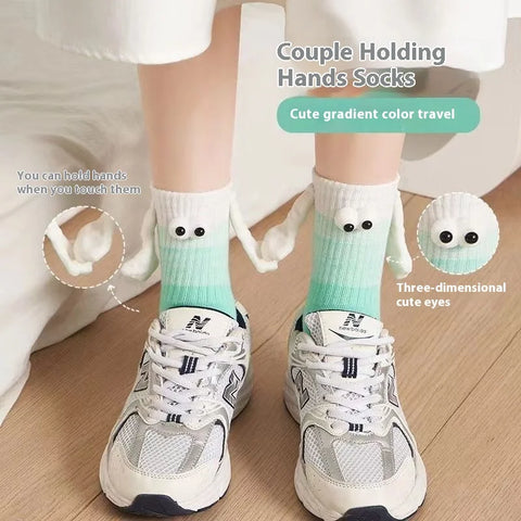 Cute Magnetic Hand Grip Socks for Women - Fun Couple Socks