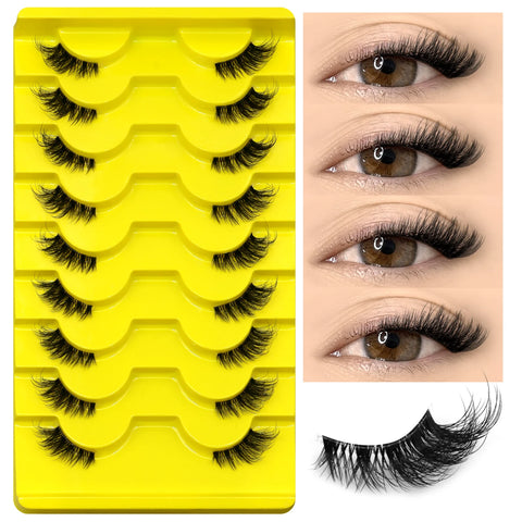 GROINNEYA Cat Eye Valse Wimpers - 3D Faux Mink Multipack
