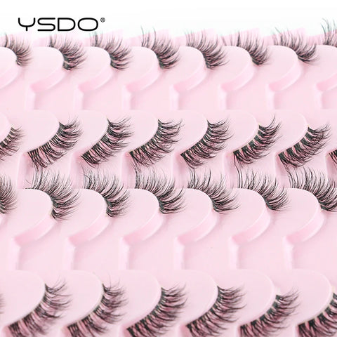 Half Eyelashes - Natural Faux Mink Cat Eye Lashes