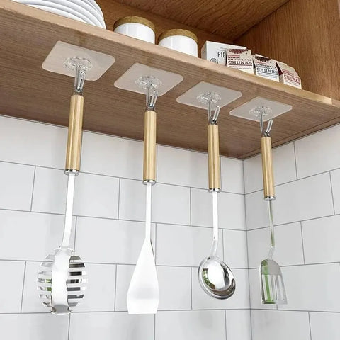 30 stuks transparante, sterke, zelfklevende deurhangers - zware zuighaken voor keuken en badkamer