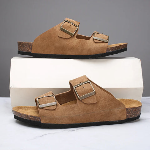 Nieuwe stijlvolle pantoffels - veelzijdige halfhoge herenschoenen voor de zomer