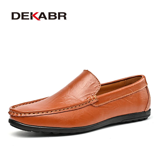 DEKABR Herren-Loafer in großer Größe – handgefertigte Slipper aus Leder 