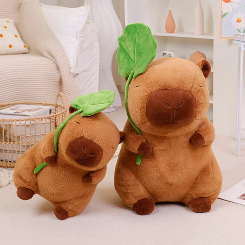 Lotus Leaf Capybara Plush Toy – Oyster, Bee & Cosplay Animal Designs with Backpack Accessories