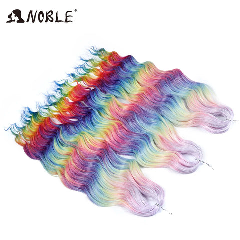 Noble Hair Water Wave Twist Crochet Hair - Ombre Blonde Pink 24 Inch
