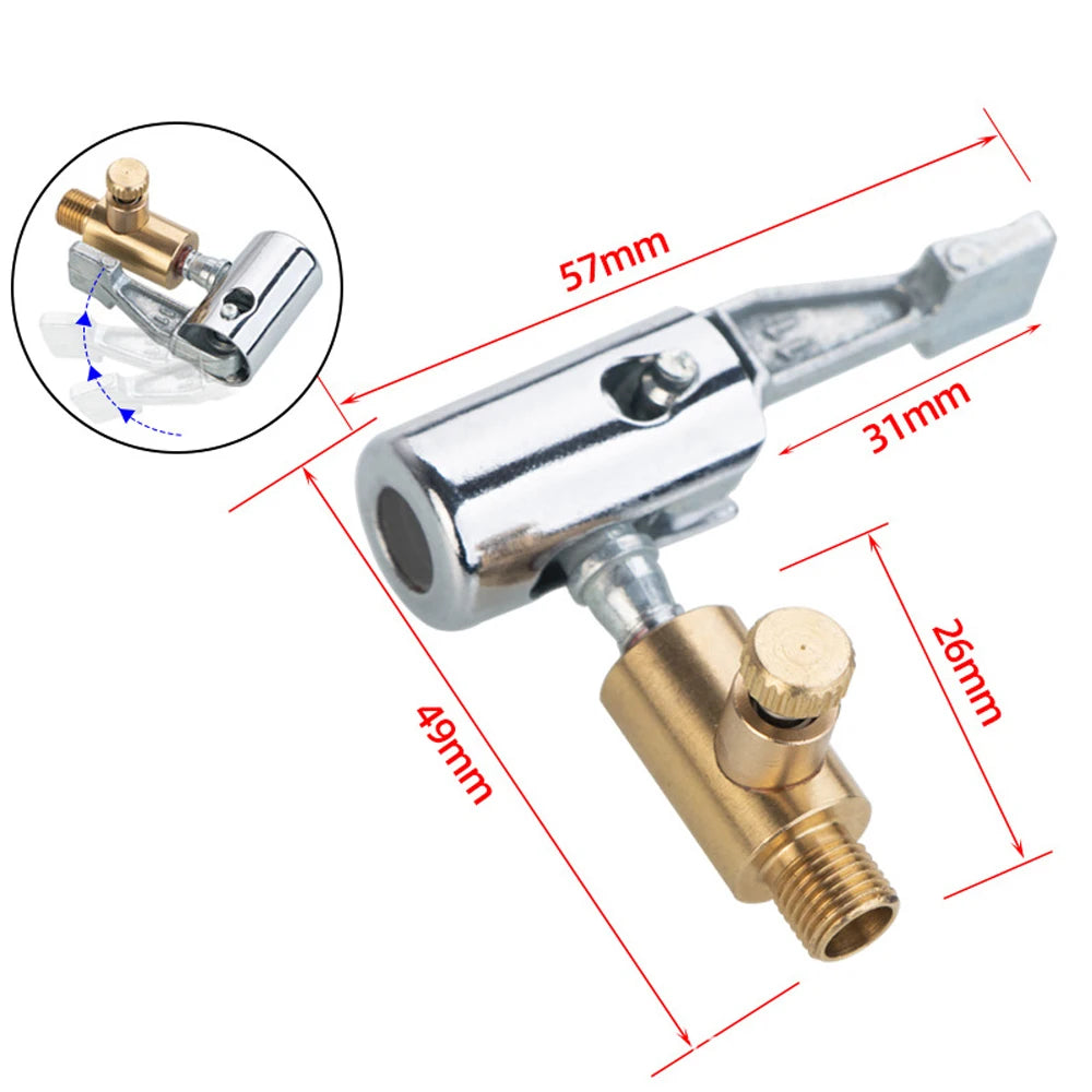 Portable Inflatable Pump for Car Tire - Air Chuck Compressor with Barb Connector