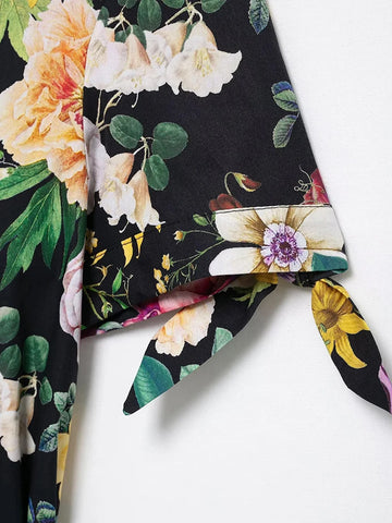 TRAF Floral Print Midi Dress for Women