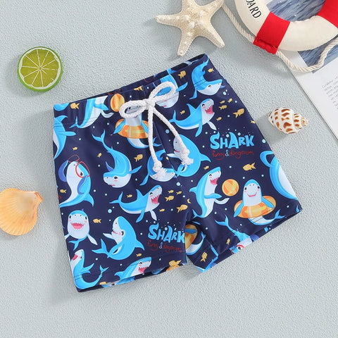 Tregren Toddler Boys Swim Trunks Shark Print