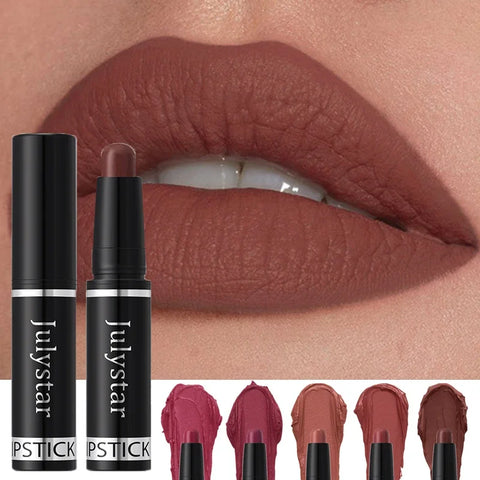 10 Color Nude Brown Matte Lipstick Pen - Waterproof Velvet Lip Tint Pencil