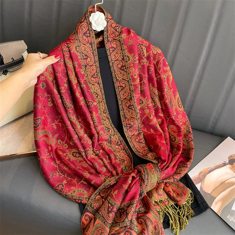 Luxury Autumn Cashmere Pashmina Shawl
