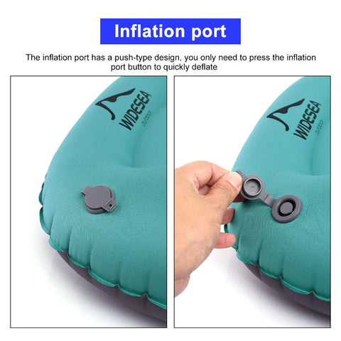 Widesea Portable Inflatable Pillow - Compact Camping Air Cushion for Outdoor Comfort
