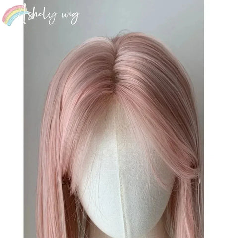 Ashley Sweet Short Bob Wig - Pink Blonde Lace Front Cosplay