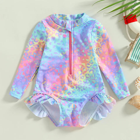 Tregren Toddler Girls Fish Scale Print Swimsuit