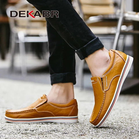 DEKABR Casual Herenschoenen - Handgemaakte Leren Loafers