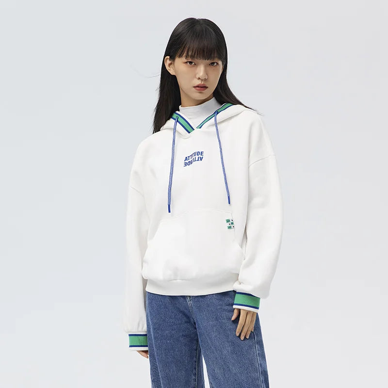 Semir 2024 Women's Contrasting Color Hooded Sweatshirt
