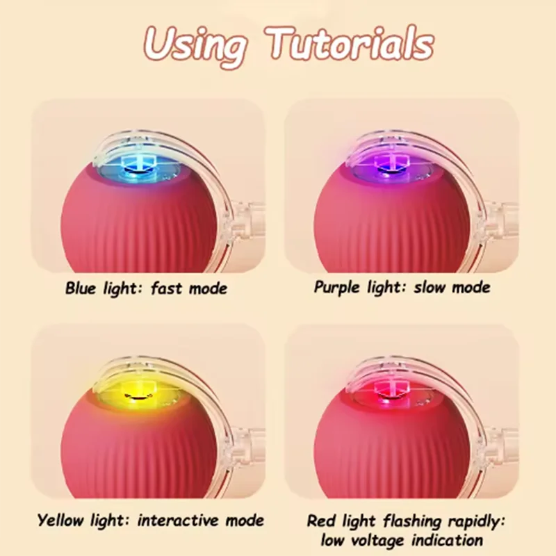 Interactive Cat Ball Toy - Automatic Rolling with Tail