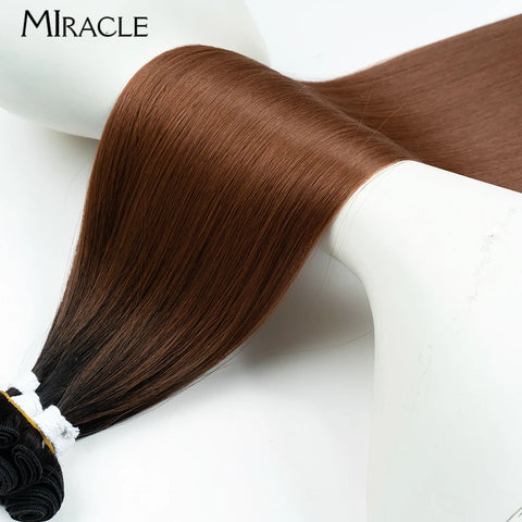 MIRACLE Straight Hair Extensions Synthetic Hair Bundles