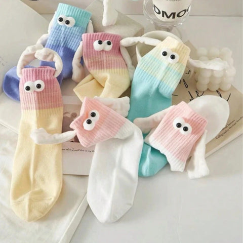 Cute Magnetic Hand Grip Socks for Women - Fun Couple Socks