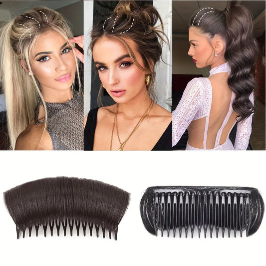 Wig Cushion Stable Hair Roots Volumizing Fiber Insert Comb for Fluffy Hairstyles
