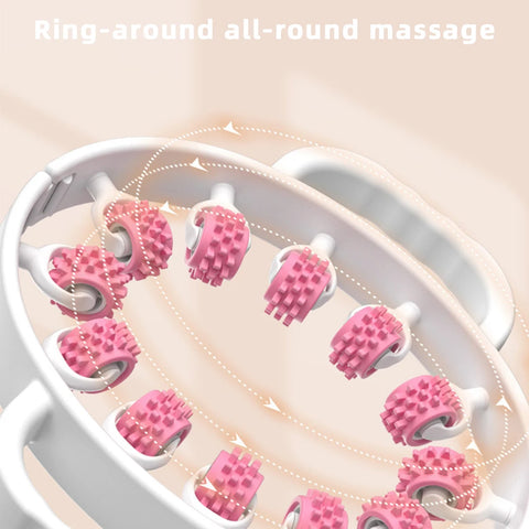 Leg Massager with 12 Wheels - Full Coverage Manual Massage Roller for Muscle Relaxation