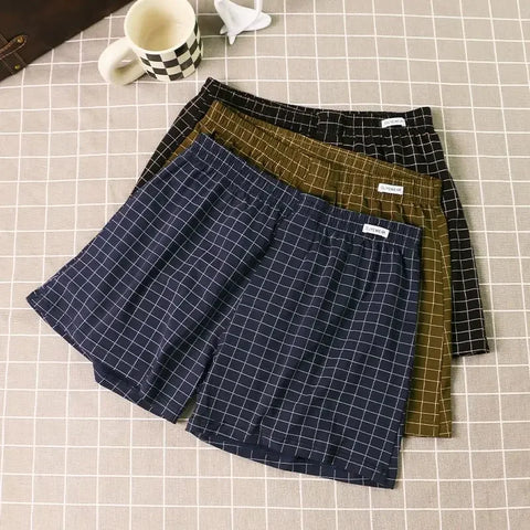 4Pcs Men's Cotton Boxer Shorts - Comfortable Homewear