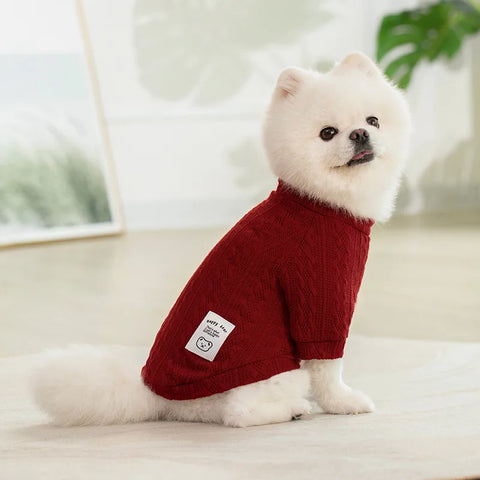 Cozy Pet Dog Warm Sweaters for Autumn and Winter - Stylish Knitwear for Cats and Puppies