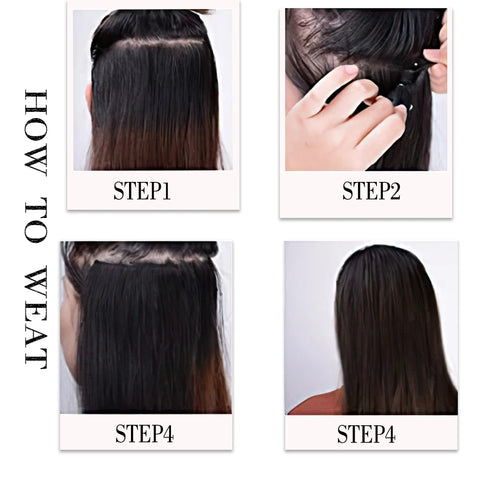 Long Wavy 5 Clip In Hair Extensions - Black Blonde Mix