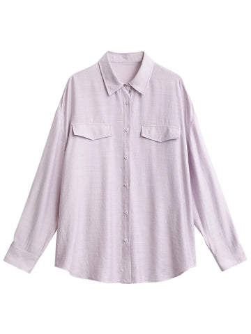 CHIC VEN Women's Solid Long Sleeve Blouse