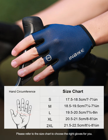 INBIKE Halfvinger fietshandschoenen – Ademende zomer MTB-handschoenen met schokabsorptie